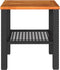 Tuintafel 40x40x42 cm poly rattan en acaciahout zwart