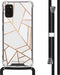 iMoshion Hoesje Geschikt voor Samsung Galaxy A41 Hoesje Met Koord - iMoshion Design Hoesje met Koord - Wit / Meerkleurig / Goud / White Graphic