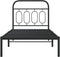 vidaXL - Bedframe - met - hoofdbord - metaal - zwart - 90x190 - cm