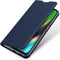 Dux Ducis Hoesje Met Pasjeshouder Geschikt voor Motorola Moto G9 Plus - Dux Ducis Slim Softcase Bookcase - Donkerblauw