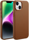 Accezz MagSafe Leather Backcover - Krasbestendig - Bruin (iPhone 14)