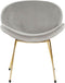 Stoel DKD Home Decor 62 x 58 x 73 cm Gouden Metaal Lichtgrijs