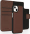 Accezz iPhone 13 Mini - 2 in 1 Wallet Book Case - Echt Nappa leer met uitneembare backcover - Bruin