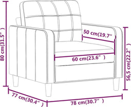 Fauteuil 60 cm stof bruin