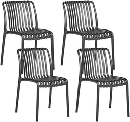 Set van 4 tuinstoelen ARICCIA Zwart