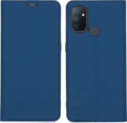 iMoshion Hoesje Geschikt voor OnePlus Nord N100 Hoesje Met Pasjeshouder - iMoshion Slim Folio Bookcase - Donkerblauw