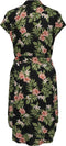 Pieces PCNYA SS SHIRT DRESS - Doorknoopjurk met palm print - Maat L
