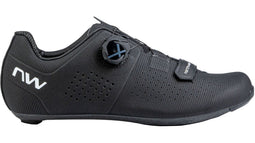 Northwave Storm Carbon - Wielrenschoenen - Morph Carbon zool SLW3 sluiting - Zwart/Wit Heren 43
