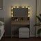 vidaXL - Kaptafel - met - LED - 80x41x134,5 - cm - sonoma - eikenkleurig