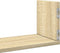 vidaXL - Wandschappen - 3 - st - 80x18x18 - cm - bewerkt - hout - sonoma - eikenkleurig