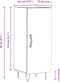 vidaXL - Dressoir - 34,5x34x90 - cm - bewerkt - hout - gerookt - eiken
