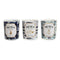 Kaars DKD Home Decor Blauw Was Kristal 17 x 5 x 6 cm (3 Stuks)