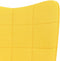 vidaXL - Schommelstoel - stof - mosterdgeel