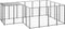 vidaXL - Hondenkennel - 6,05 - m² - staal - zwart
