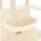 vidaXL - Kattenmeubel - met - sisal - krabpalen - 166 - cm - crèmekleurig