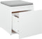 vidaXL - Opbergbox - met - lade - 40,5x40x40 - cm - bewerkt - hout - wit