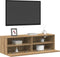 vidaXL - TV - Wandkasten - 2 - stuks - Artisan - Eiken - 100x30x30 - cm - Bewerkt - Hout