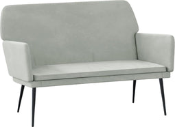 vidaXL - Bankje - 108x79x79 - cm - fluweel - lichtgrijs