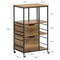 SoBuy FKW111-PF - Keukentrolley - 3 Laden 3 Planken - Bruin 53x37x89 cm