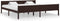 vidaXL - Bedframe - massief - grenenhout - donkerbruin - 200x200 - cm