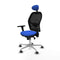Jorquera Piqueras y Crespo 3D086G1 - Bureaustoel met hoofdsteun - Verstelbare hoogte en ademend - Blauw