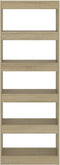 vidaXL - Boekenkast/kamerscherm - 60x30x166 - cm - bewerkt - hout - sonoma - eiken