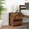 vidaXL - Nachtkastje - met - 2 - lades - 40x36x50 - cm - oud - houtkleurig