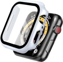 imoshion Screenprotector - Geschikt voor Apple Watch Series 7 / 8 / 9 - 45mm - Full Cover Hard Case / Beschermend Hoesje - Zilver