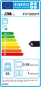 ETNA FIV760WIT - Vrijstaand inductie fornuis - 4 kookzones - Elektrische oven 65L - Wit - 60 cm
