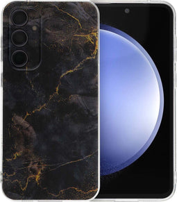imoshion Hoesje Geschikt voor Samsung Galaxy S23 FE Hoesje Siliconen - imoshion Design hoesje - Meerkleurig / Black Marble