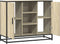 vidaXL - Dressoir - 92x35x76 - cm - bewerkt - hout - sonoma - eikenkleurig