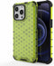 Lunso - Honinggraat Armor Backcover hoes - Geschikt voor iPhone 13 Pro - Fluor Geel