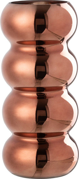 J-Line vaas Rups - glas - bruin - 30 cm hoog