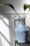 Return to Sender | Vaas Large 45 cm Waves print handgeschilderd met handvat - Bloemenvaas