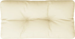 vidaXL - Palletkussen - 80x40x12 - cm - stof - crèmekleurig