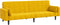 vidaXL - Slaapbank - 2-zits - met - 2 - kussens - fluweel - geel