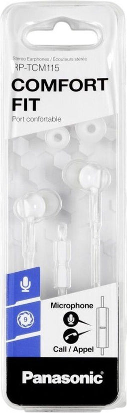 Panasonic RP-TCM115E - In-ear headset - Bedraad - 1,2 m snoer - Wit