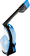 Atlantis Snorkelmasker - Full Face Masker - 180° Zicht - Zwart/Blauw - L/XL