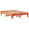 vidaXL - Bed - met - matras - massief - grenenhout - wasbruin - 140x190 - cm