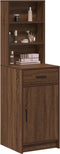vidaXL - Hoge - Kast - Bruin - Eiken - 40x41x135 - cm - Bewerkt - Hout