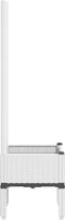vidaXL - Plantenbak - met - latwerk - 40x40x142 - cm - polypropeen - wit