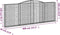 vidaXL - Schanskorven - 6 - st - gewelfd - 400x30x140/160 - cm - ijzer
