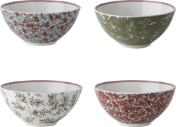 Laura Ashley Stockbridge Collectables Kommen set van 4 - Kerstservies - Schaaltjes - Ø13cm