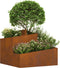 vidaXL - Tuinplanter - 60x60x50 - cm - Weerbestendig - Staalkleur