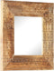 vidaXL - Spiegel - handgesneden - 50x50x2,5 - cm - massief - mangohout