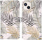 iMoshion Hoesje Geschikt voor iPhone 13 Hoesje Met Pasjeshouder - iMoshion Design Softcase Bookcase - Meerkleurig / Glamour Botanic