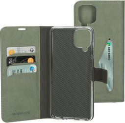 Mobiparts Galaxy A12 (2021) - Classic Wallet Case - Ruimte voor pasjes - Groen