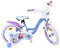 Frozen II - Kinderfiets 16 inch - 2 handremmen zijsteunen reflectoren verstelbaar stuur/zadel stuurmand - Blauw