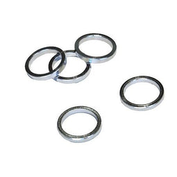 VWP balhoofdtussenring spacer alu 5mm 1.1/8" zilver p/5