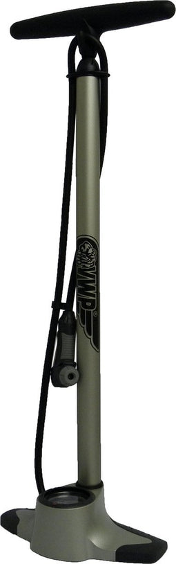 VWP vloerpomp met drukmeter staal GF-12 zilver